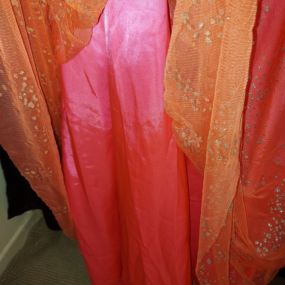 Hailey Logan By Adrianna Papell Peachy Pink Sparkle Dress - Picture 11 of 12